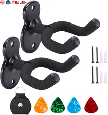 2 Set Guitar Wall Mount Hook Holder Wall Mount Display Guitar Hangers Hook Mount