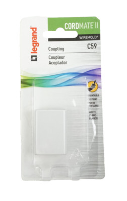 Legrand Wiremold CordMate II Cord Cover Coupling White C59
