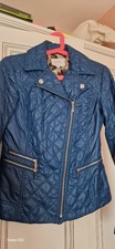 Womens Laundry By Shelli Segal Black Puffer Biker Style Jacket Size Xs/6