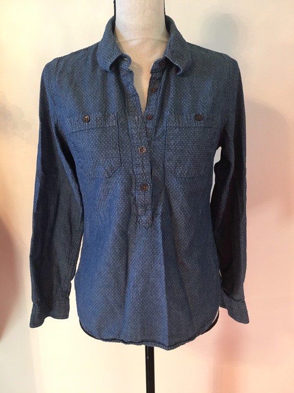 Toms Blue Shirt Sz S/P Women's 