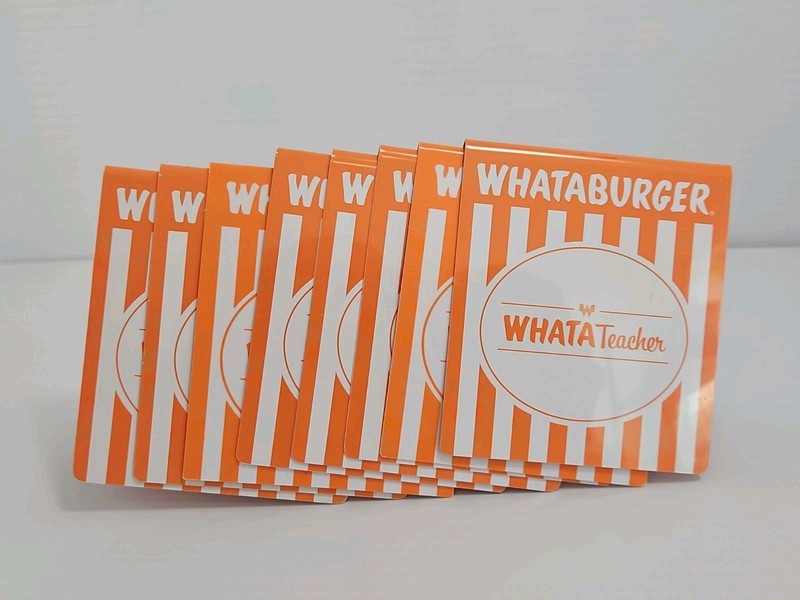 💥 Whataburger Collectible Table Tent WHATATeacher Variation LOT OF 8