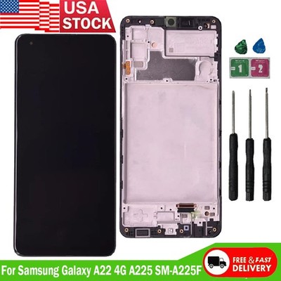 6.4'' LCD Touch Screen Digitizer Assembly Frame For Samsung Galaxy A22 4G SM-A225
