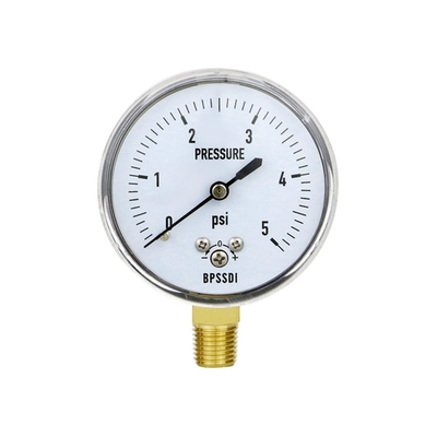 #ad 0 5 PSI Low Pressure Capsule Gauge 2.5quot; Dial Stainless Steel 1 4quot; NPT Lower Moun $18.52