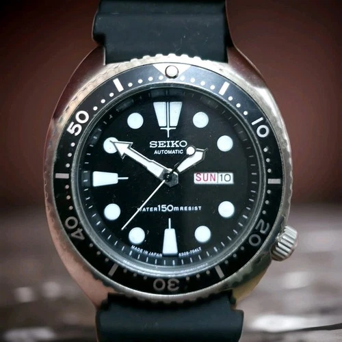 Vintage Seiko Sports  Divers Scarb Black Dial & Bezel 7S26A Automatic