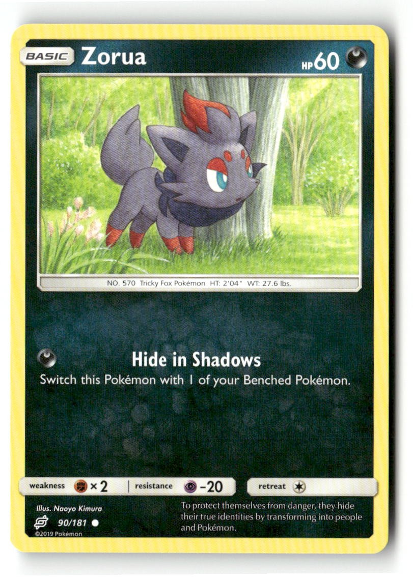 Zorua Common Team Up 90/181 Pokemon Lightly Played