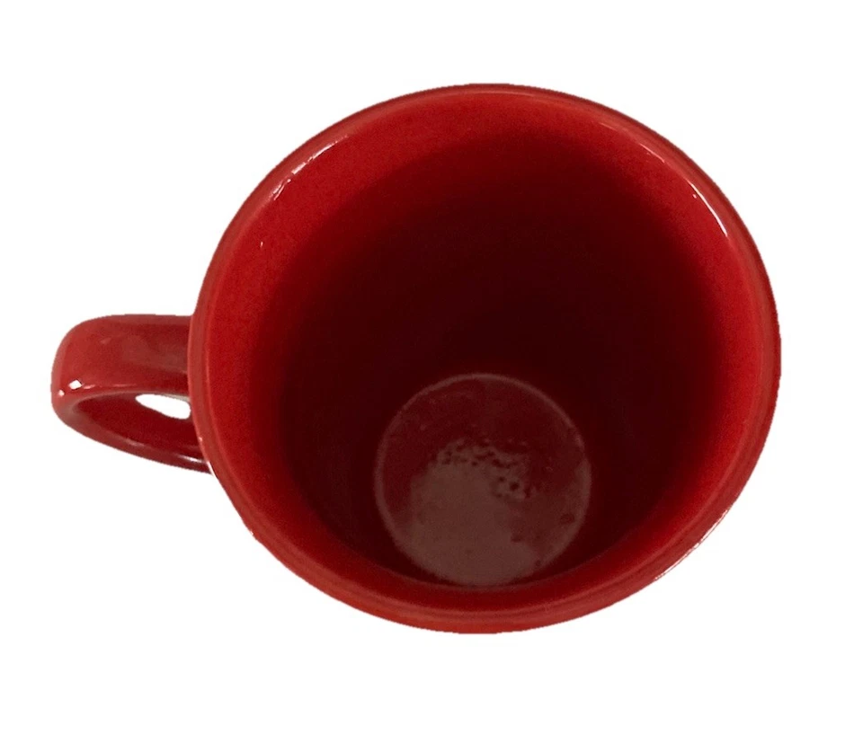 Taza de café Ombre roja a negra 13 oz Graydon Hall cerámica estilo arte Foto 3 de 4