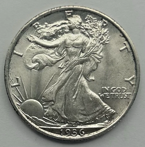 1936 Walking Liberty Half Dollar Uncirculated High Grade