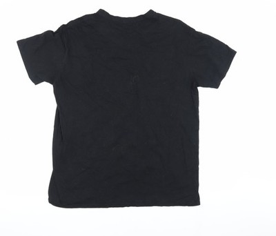 SHØK Herren T-Shirt schwarz Blumenmuster L