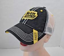 Vintage Trucker Hat Cap America 90s Motor Honey Black Yellow White Stitching