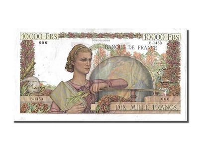 Billet, France, 10,000 Francs, 10 000 F 1945-1956 ''Génie Français'', 1951 - Photo 1/2
