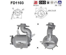 PARTIKELFILTER FÜR TOYOTA AURIS ( E18 ), TOYOTA AURIS KOMBI ( E18 ) - AS FD1103