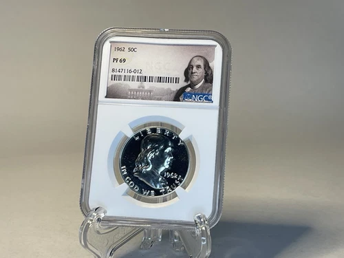 1962 NGC PF69 PROOF FRANKLIN PORTRAIT HALF DOLLAR 50C 90% SILVER $500 VALUE