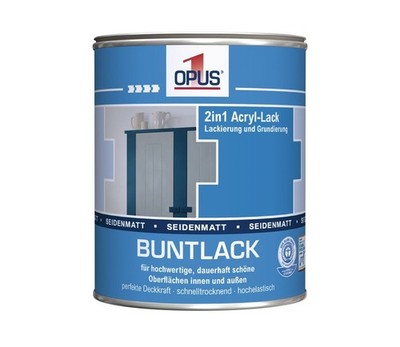  10,00L   2,5 L Opus   2 in 1 Buntlack Acryl seidenmatt RAL 9005  innen außen