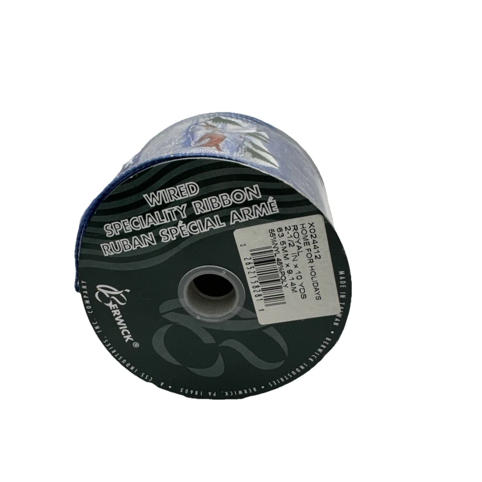 Roll of Berwick Home For Holidays Wired Specality Ribbon 2-1/2" x 10YDS - Image 2 of 4