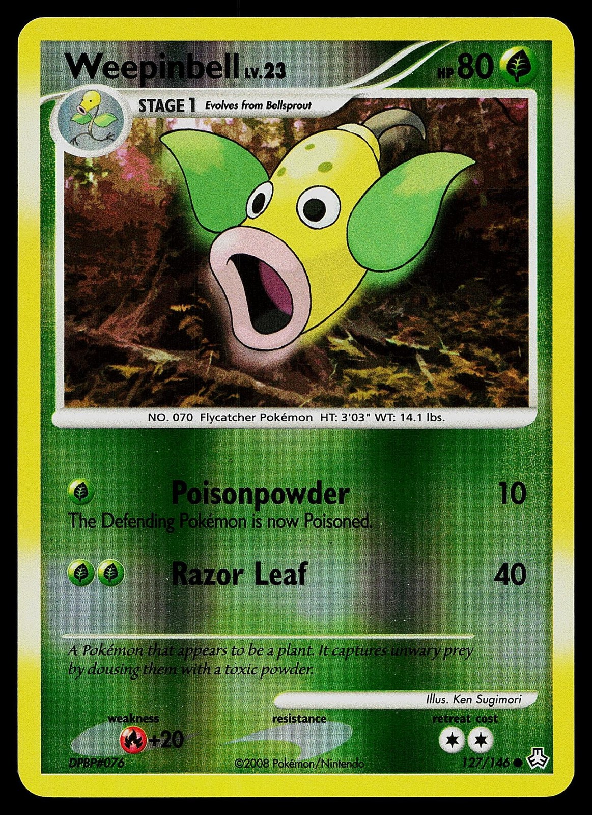 Pokemon Card - Weepinbell Legends Awakened 127/146 Reverse Holo Common