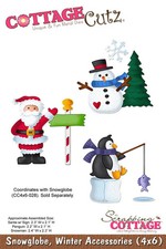 Fustelle Big Shot Sizzix Cottage Cutz 4x6 Snowglobe, Winter Accessories