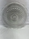 Vintage Wexford Pattern Scalloped Large Round Clear Platter/Plate Anchor Hocking