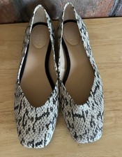 Franco Sarto Women's faux leather animal print Ballet Flat 5.5 Old Money