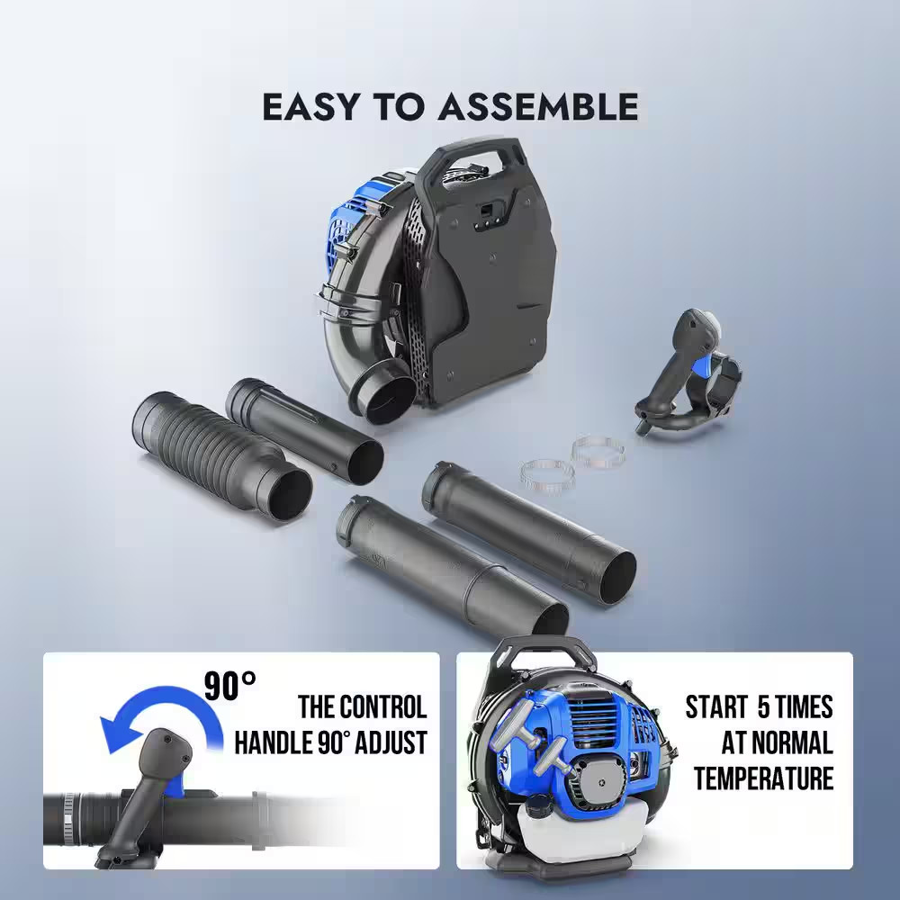 Gas 53Cc Backpack Blower 175MPH 855CFM