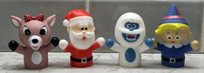4 Rashti Santa Claus Rudolph The Red Nosed Reindeer Christmas Finger Puppets