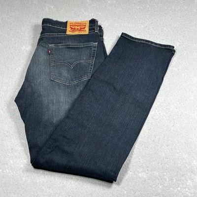 Levis 505 Jeans Mens Size 36 Blue Medium Regular Straight Leg Denim Pockets