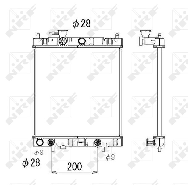 NRF 53510 Radiator, engine cooling for NISSAN