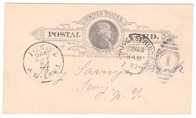 #ad #ad Saratoga Springs Troy NY 1890 Postal Card – Troy Savings Bank New York $2.39