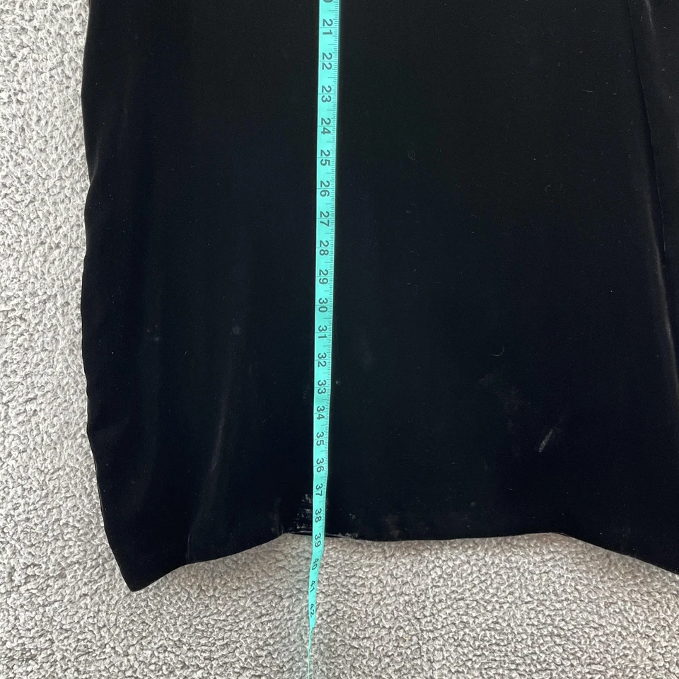 Camisa Eileen Fisher Mujer Mediana Negra Terciopelo Seda Borde Túnica Top Mezcla Rayón Foto 3 de 4
