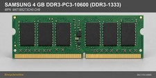 Samsung 4GB DDR3-1333 SODIMM Laptop RAM M471B5273CH0-CH9 PC3-10600