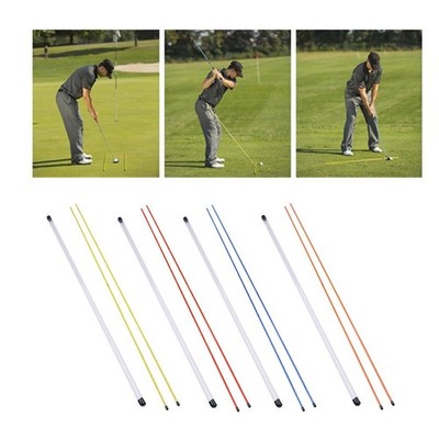 2x Golf Alignment Rods Swing Training Direction Indicator 48'' with Clear Tube