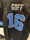 NWT Detroit Lions #16 Jared Goff Stitched BLACK Football Game Jersey Men's 3XL — photo 7