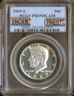 1969 S SILVER KENNEDY HALF DOLLAR PR69 DCAM MAC FINEST & UHCAM .