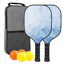 Stylish Fiberglass Pickleball Paddle Set &ndash; Elastic, Stable Outdoor Sports...