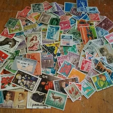 World Mix Stamps Off Paper Used