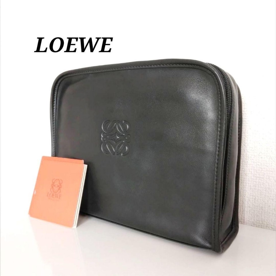 Loewe Leather Clutch Bag Vanity Designer Makeup Pouch Small Handbag Luxury