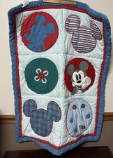 Disney Baby Mickey Mouse Quilted Nursery Blanket Fitted Crib Sheet Set