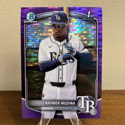 2025 Bowman Chrome 1st Raymer Medina Purple Pulsar Refractor /250 #BCP-175