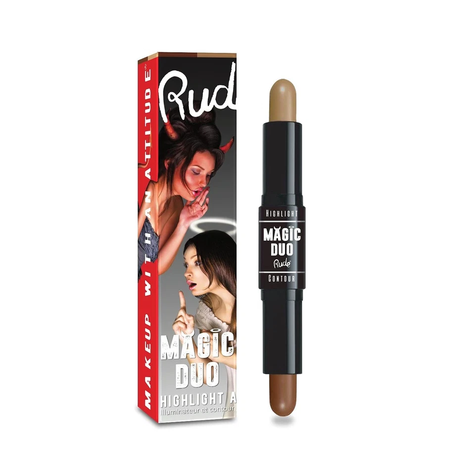 RUDE Magic Duo Highlight & Contour - Tan - Image 2 of 4