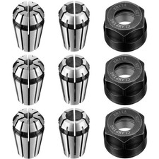 Shimeyao 9 Pcs Er11 Spring Collet Nut Set 1/8'' 1/4''