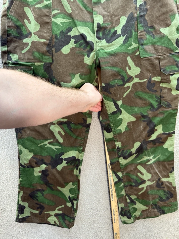 Vintage Cabelas Pants Mens 38x28 Camouflage Cargo Woodland Camo Outdoors 1990s - Image 4 of 4