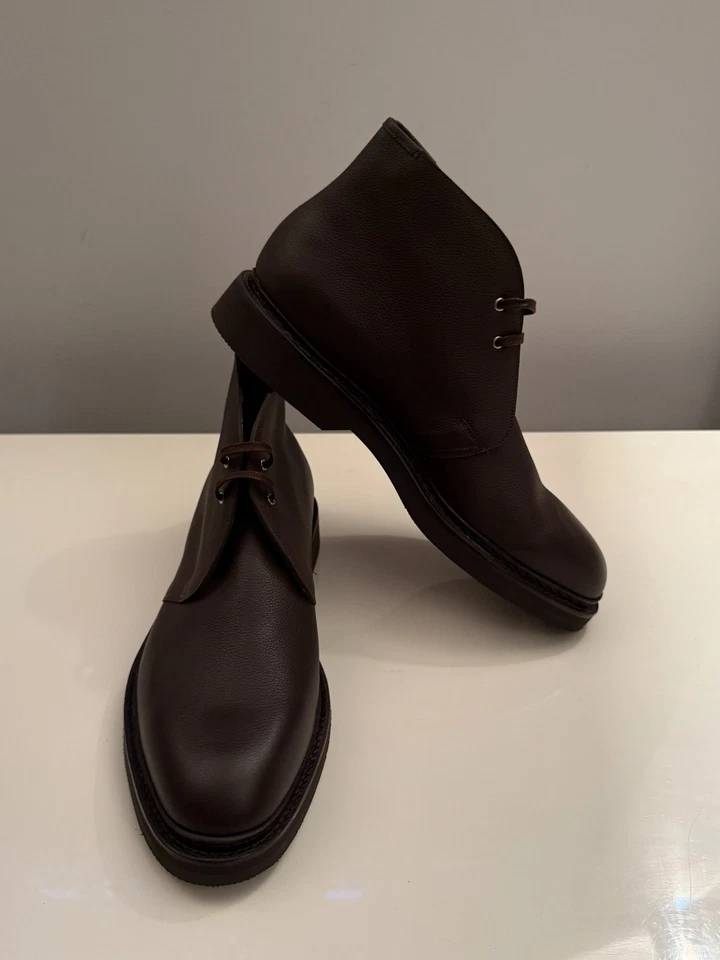 JOHN LOBB Hackney Grain Leather Chukka Desert Boots Mens Brown UK 11 EU 45 £1390 - Image 3 of 4