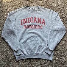 Champion Indiana Hoosiers Crewneck Sweatshirt Heather Gray, Size M