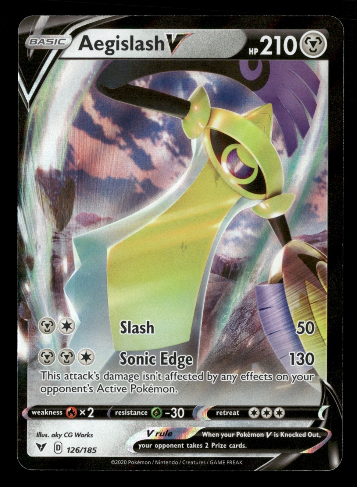 Aegislash V - 126/185 - Ultra Rare - Vivid Voltage - Pokemon Card - NM/M