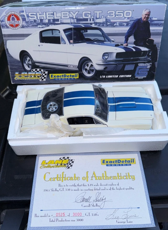 1:18 Lane ExactDetail 1965 Shelby Ford Mustang GT 350 Diecast Model Car - Image 4 of 4