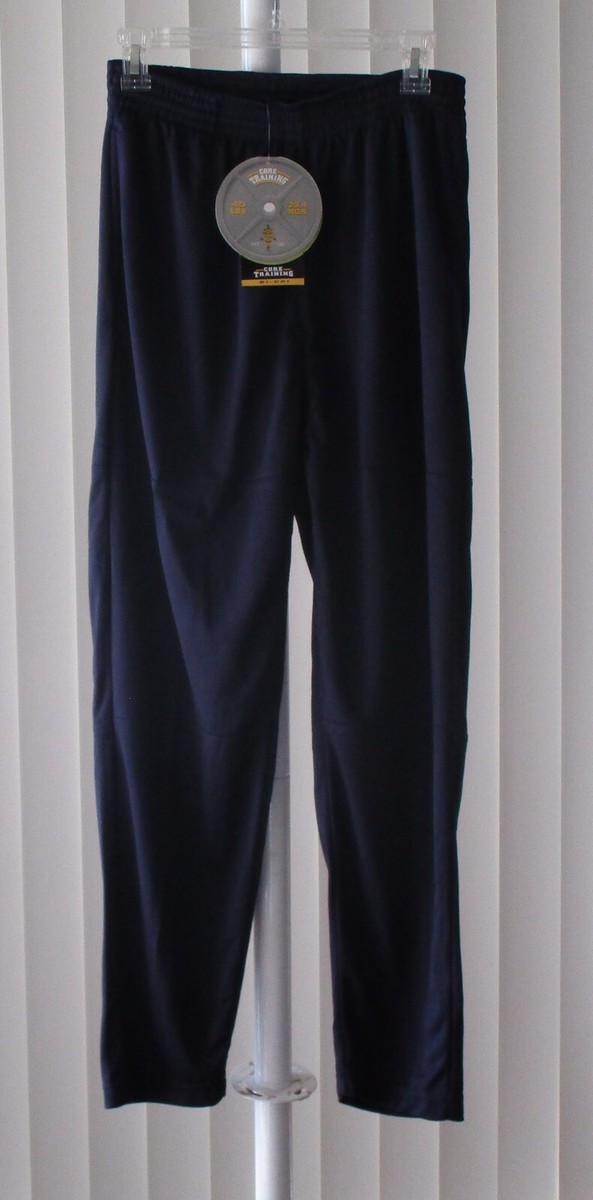 Gold's Gym Pants Workout Pockets Elastic Waist Drawstring Navy Bi