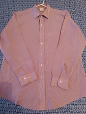 Brooks Brothers Dress Shirt Mens 17-34 Milano Long Sleeve Non Iron