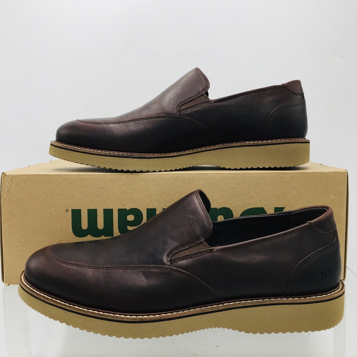Dunham CI2309 Clyde Saddle Brown Leather Slip-On Casual Dress Shoe US 11 EE WIDE Men main image 2