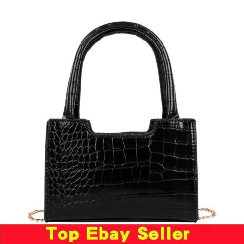 Casual Alligator Solide Schulter Geldbörse Frauen Leder Messenger Bag (schwarz) - Bild 1 von 12