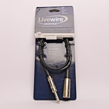 3ft XLR Male to 1/4" TRS Male Audio Cable NEW/UNUSED Livewire Guitar Center