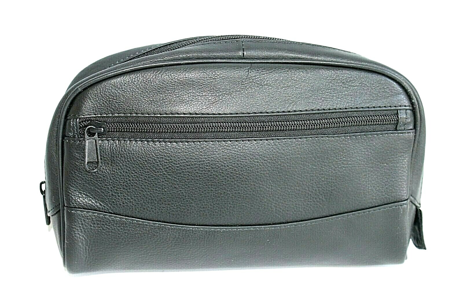 Mens Toiletry Bag Black Leather Travel Wash Bag eBay